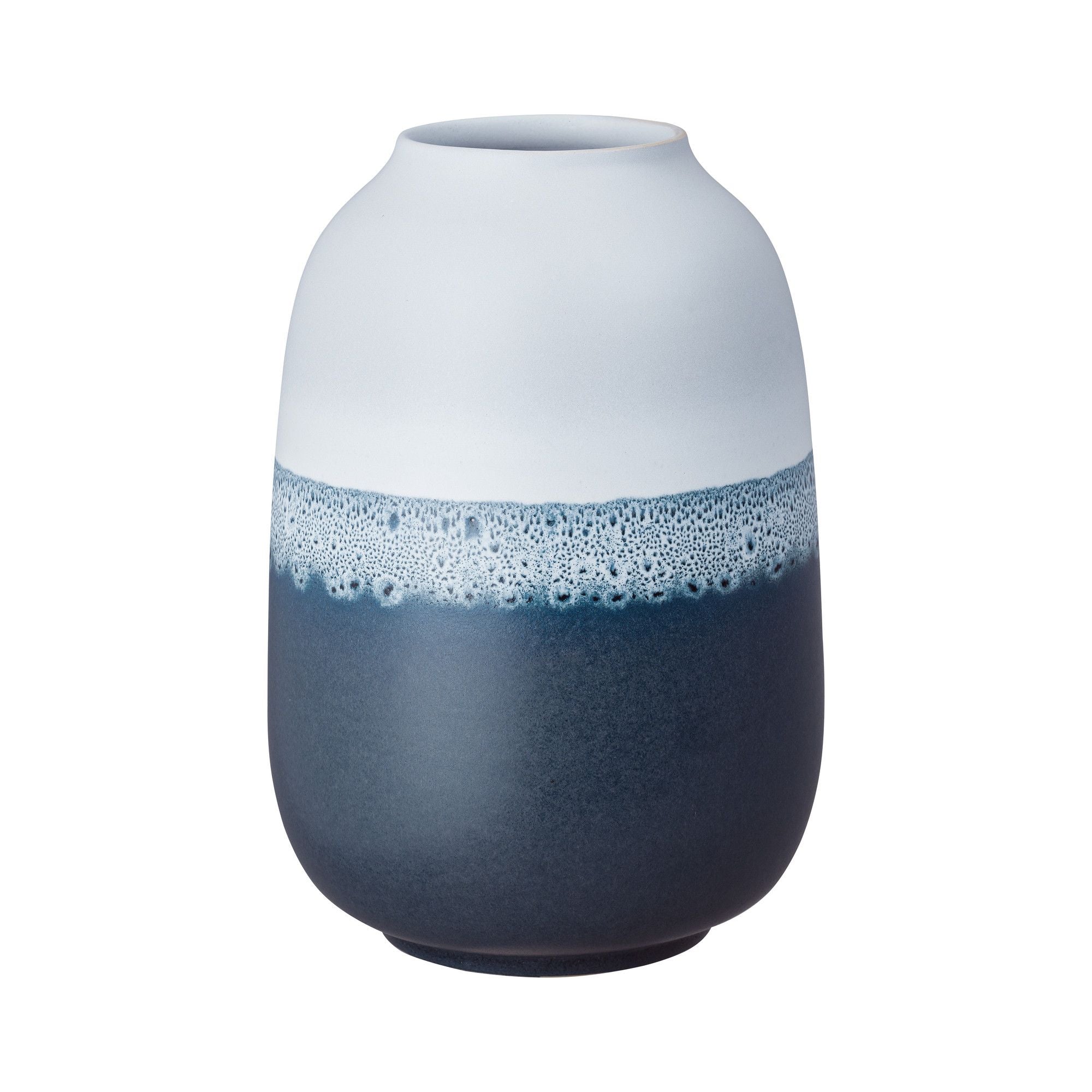 Denby Mineral Blue Large Barrel Vase