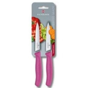 Victorinox Swiss Classic 1 Paring Knife and 1 Serrated Edge Pack Pink