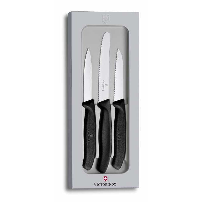 Victorinox Swiss Classic 3 Piece Paring Knife Set Black