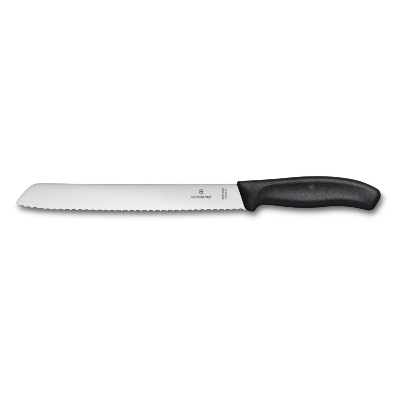Victorinox Swiss Classic Bread Knife, Serrated Edge 21cm Black (Blister Pack)