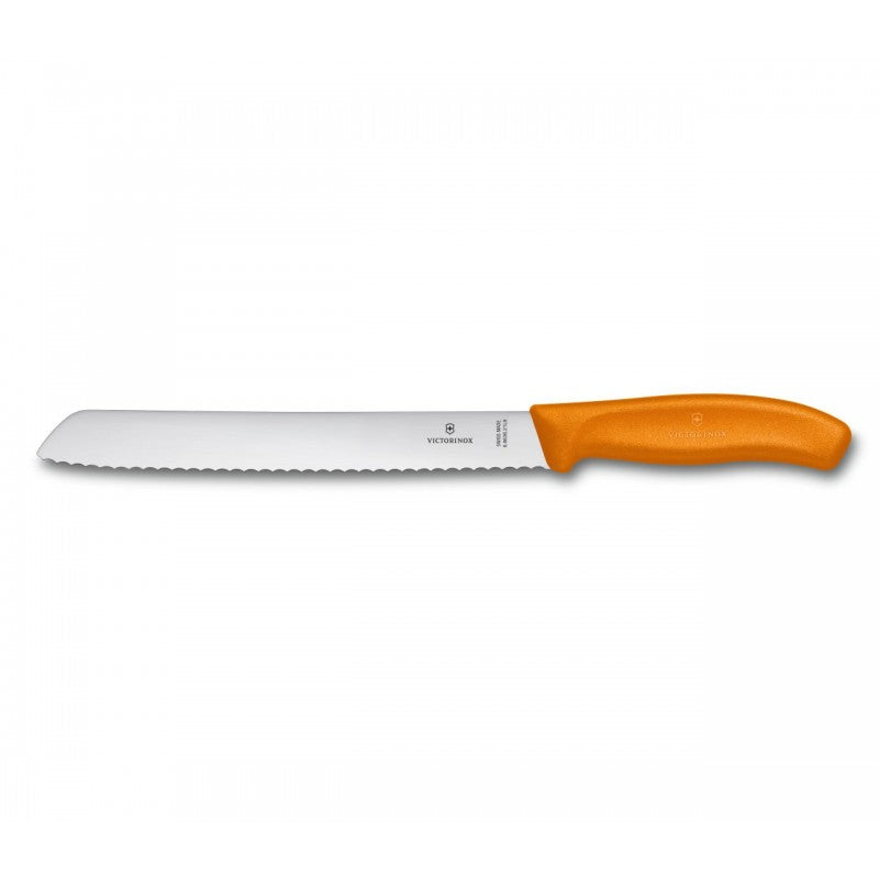 Victorinox Swiss Classic Bread Knife, Serrated Edge 21cm Orange (Blister Pack)
