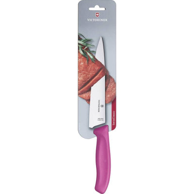 Victorinox Swiss Classic Carving Knife 19cm Pink (Blister Pack)