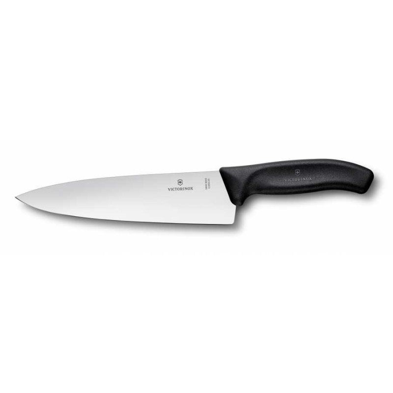 Victorinox Swiss Classic Chefs Knife, Broad Blade 20cm Black (Blister Pack)