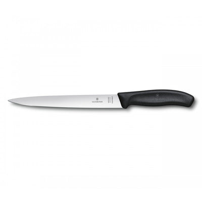 Victorinox Swiss Classic Filleting Knife, Flexible Blade 20cm Black (Blister Pack)
