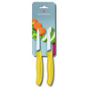 Victorinox Swiss Classic Paring knife Pointed Tip 8cm Yellow Twin Pack