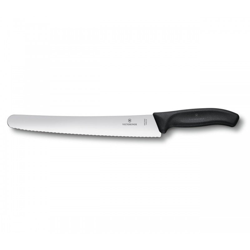 Victorinox Swiss Classic Pastry Knife, Serrated Edge 26cm Black (Blister Pack)