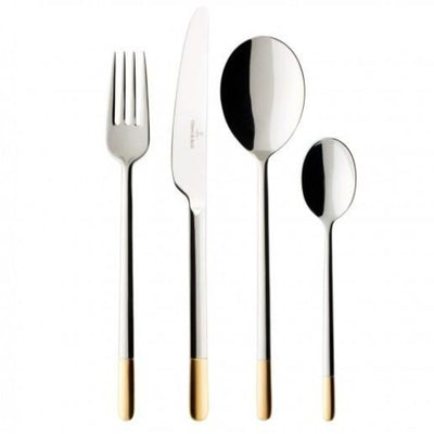 Villeroy and Boch Ella Partially Gold Plated 113 Piece Cutlery Set