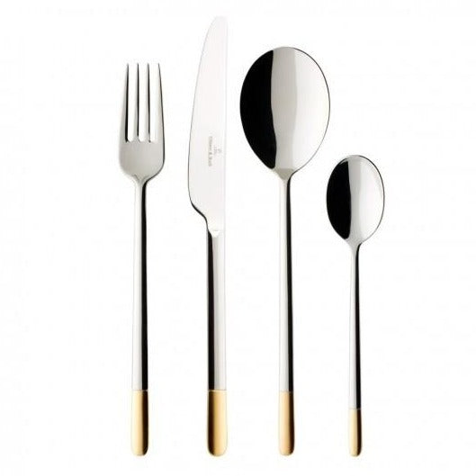 Villeroy and Boch Ella Partially Gold Plated 24 Piece Cutlery Set