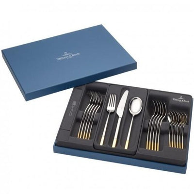 Villeroy and Boch Ella Partially Gold Plated 30 Piece Cutlery Set