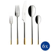 Villeroy and Boch Ella Partially Gold Plated 30 Piece Cutlery Set