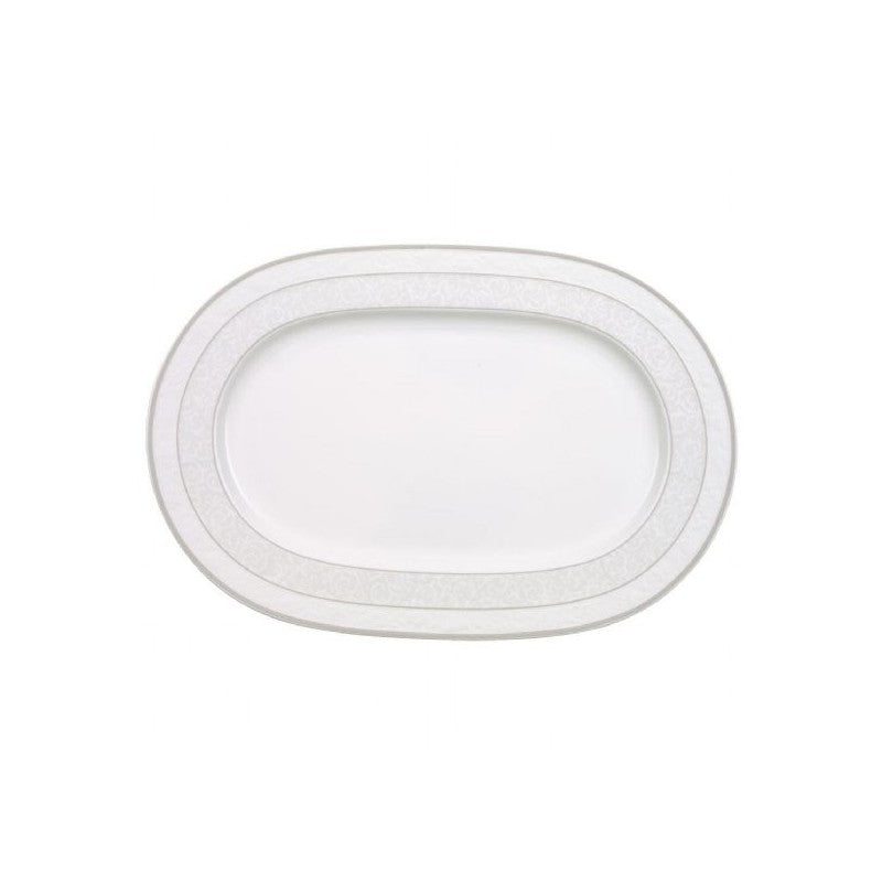 Villeroy and Boch Gray Pearl Oval Platter (3)