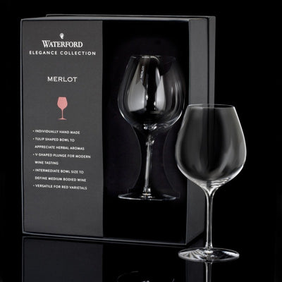 Waterford Crystal Elegance Wine Glass Merlot Set of 2
