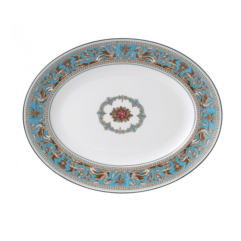Wedgwood Florentine Turquoise Oval Dish 35cm