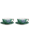 Wedgwood Jasper Conran Chinoiserie Green Teacup and Saucer - Set of 2