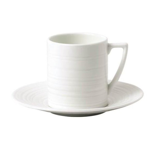Wedgwood Jasper Conran White Strata Coffee Cup & Saucer Set - (2 of each)