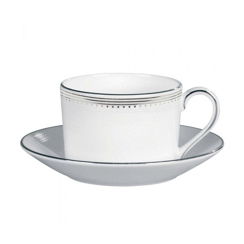 Wedgwood Vera Wang Grosgrain Teacup & Saucer Set of 4