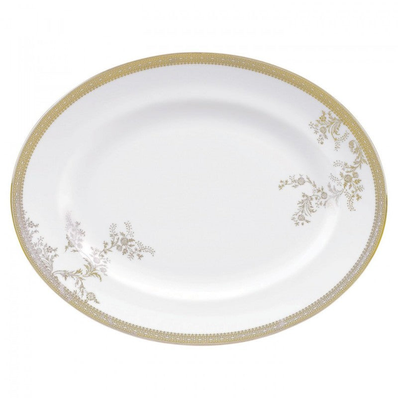 Wedgwood Vera Wang Lace Gold Oval Dish 35cm