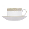 Wedgwood Vera Wang Lace Gold Teacup & Saucer Set of 4