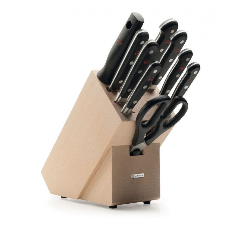 Wusthof Classic 9 piece Knife Block Set - Beech