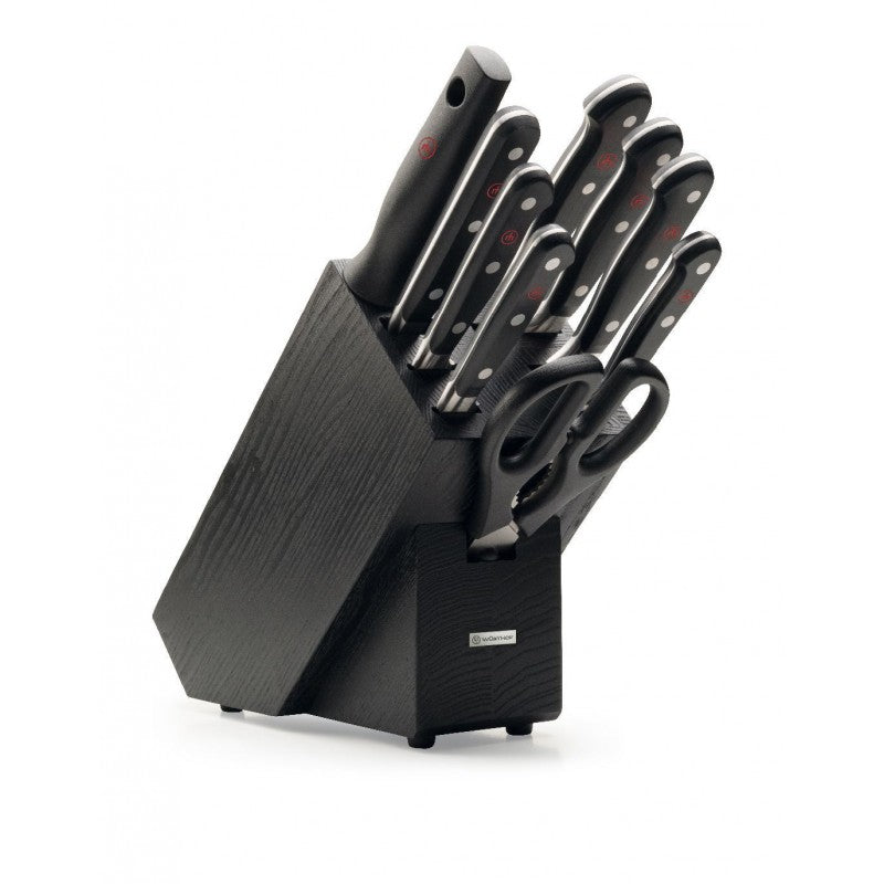 Wusthof Classic 10 piece Knife Block Set - Black